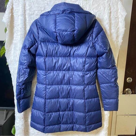 Tommy Hilfiger Women's Duck Down Puffer Coat Size XS Blue Packable Hooded Jacket - Picture 9 of 11